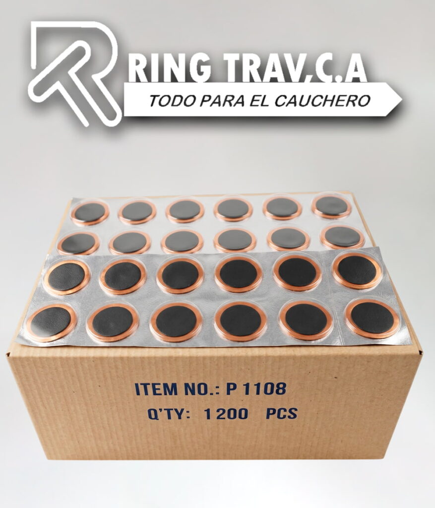 Parche P1108 para reparación de cauchos y cámaras vulcanizado en frío